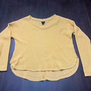 Mustard Yellow Waffle Knit shirt